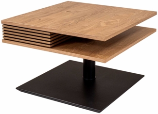 Couchtisch höhenverstellbar Clare 70x49x70 Furnier Schwarz/Wildeiche