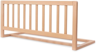 Ehrenkind® Rausfallschutz Bettgitter für Kinder | Massivholz Buche | Bettschutzgitter für Kleinkinder & Babys | Werkzeuglose Montage | Höhenverstellbar | Natürlich & Sicher | 90cm Natur