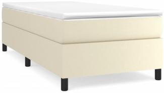 Boxspringbett mit Matratze Creme 100x200 cm Kunstleder