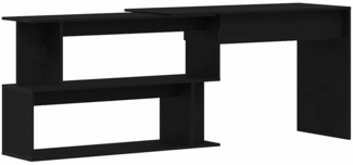 vidaXL Schreibtisch Schwarz Eichen-Optik 200 x 50 x 76 cm 862465