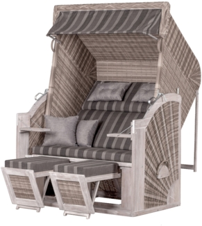 Strandkorb Lübeck XL - PE beige - Modell 402