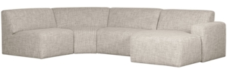 Sofa Avelon U-Form aus Melange-Stoff, Natur