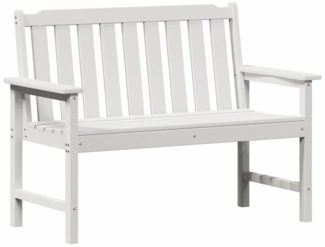 vidaXL Gartenbank mit Kissen Weiß 120 x 59 x 88cm Plastik 42006601