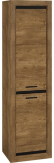 Stauraumschrank ""Baltica"" Kleiderschrank 55cm Lefkas Eiche schwarz MDF