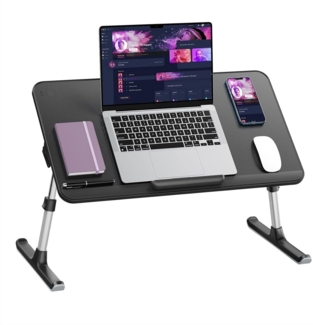 SAIJI Laptoptisch Betttisch Höhenverstellbar Winkelverstellbar 17in