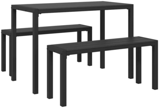 vidaXL Garten Essgruppe mit Kissen 3 pcs Anthrazit Stahl 42001769