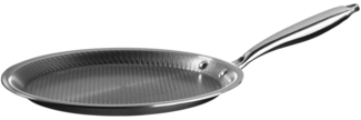 MSER Hestia, antihaft beschichtete Palatschinkenpfanne 28 cm, hochwertige Wabenbeschichtung, ideal fr Pfannkuchen und Crepes, Mehrschichtmaterial fr beste Wrmeverteilung, geeignet fr Induktion, Edelstahl 18/10