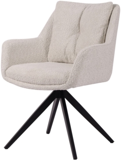 Stuhl Sit&Chairs 65,5 x 84,5 x 66 cm Polyester Metall Weiß Schwarz