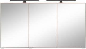 welltime Spiegelschrank "Trento", Badezimmerschrank, Badmöbel Breite 120 cm, mit 3D-Effekt, Spiegeltüren, inklusive LED-Beleuchtung