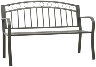 vidaXL Gartenbank Grau 120 cm Stahl 319586