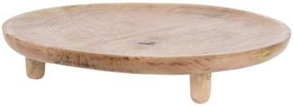 Dekotablett - rund - aus Holz - ca. ø 37 cm