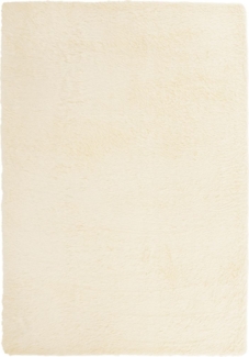vidaXL Teppich Shaggy Hochflor NAVARRA Creme 120x170 cm Polyester 4102823
