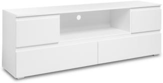 TV-Board >Ravenna< in Weiß Matt - 160x55x40cm (BxHxT)