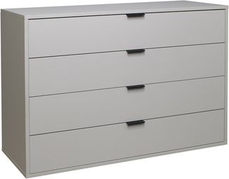 Kommode >Boulder< in Kreidegrau matt Lack BG - 119x87x45cm (BxHxT)