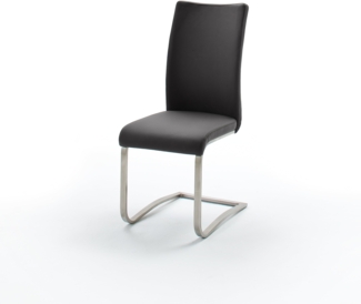 2er-Set Schwingstuhl 'Arco' Schwarz Leder