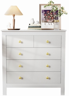 MODFU Sideboard Kommode (Wohnzimmerschrank, 1 St, 5 Schubladen), mit speziell strukturierten Oberfläche, Goldgriffen