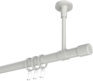 Gardinenstangen-Set Sonette Santo 400 cm (geteilt in 2 x 200 cm), 1-läufig, 20 mm Ø Weiß