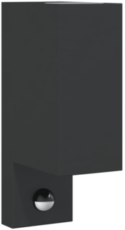 vidaXL Außenwandleuchte mit Sensor Schwarz Aludruckguss 4006308