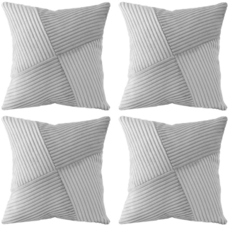 Amilian Kissenhüllen - 4er Set Kissenbezug, Kissenbezüge - Zierkissenbezüge, (4 Stück), 40x40 cm, Kissenhülle für Sofakissen, Dekokissen, Zierkissen, Kissen