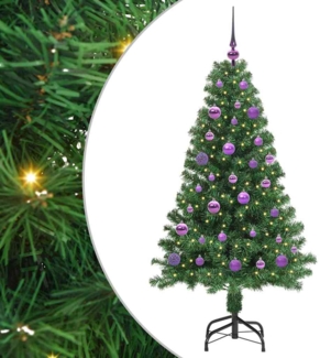 vidaXL Künstlicher Weihnachtsbaum mit 150 LEDs mit Ständer Grün 150 cm 3396906