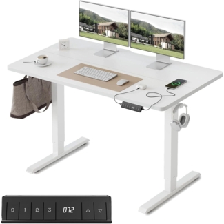 FEZIBO Elektrischer Höhenverstellbarer Schreibtisch 100x60cm Steh-Sitz Tisch