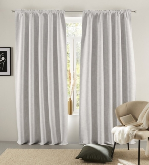 LeGer Home by Lena Gercke Verdunkelungsvorhang Marusha (1 St), Stangendurchzug, verdunkelnd, Polyester, Verdunkelnder Vorhang, blickdicht, Leinenoptik, robuste Haptik, Thermo