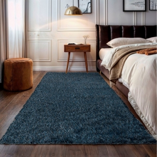my home Hochflor-Teppich Banji, rechteckig, Höhe: 37 mm, Uni Farben, weich und flauschig, auch als Läufer & in rund erhältlich