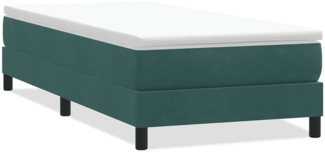 vidaXL Boxspringbett ohne Matratze Dunkelgrün 90x220 cm Samt 3315858