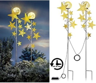 Luna24 simply great ideas. LED Gartenleuchte LED Gartenstecker Sternenzauber 2er Set inkl. Timer, Gartenbeleuchtung