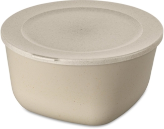 Koziol Dose Connect Box mit Deckel, Schüssel, Schale, Kunststoff-Holz-Mix, Nature Desert Sand, 4 L, 7872700