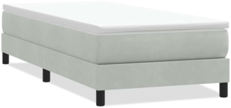 vidaXL Boxspringbett ohne Matratze Hellgrau 100x220 cm Samt 3315861
