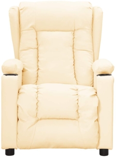 vidaXL Massagesessel Creme Kunstleder, Drehbar [339078]