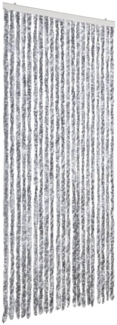 vidaXL Insektenschutz-Vorhang Weiß und Grau 90x200 cm Chenille 315133