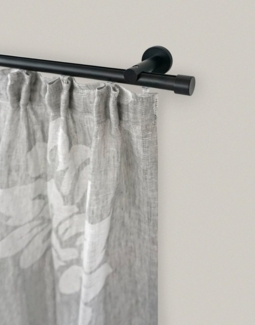 GARESA Gardinenstange ORNELLA, Ø 20 mm, 1-läufig, Wunschmaßlänge, verschraubt, Aluminium, Vorhanggarnitur, einfache Montage, verlängerbar, Wandmontage, Kappe