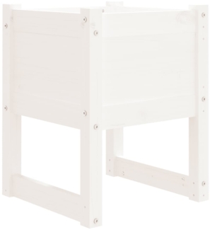 vidaXL Pflanzkübel Weiß 40x40x52,5 cm Massivholz Kiefer 822109
