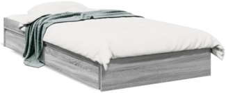 vidaXL Bettgestell mit Schubladen Grau Sonoma 75x190 cm Holzwerkstoff 3280718