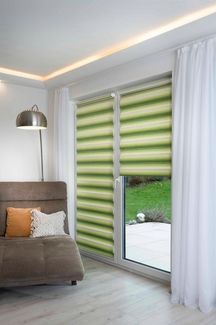 Doppelrollo mit schönen Farbverlauf, K-HOME, Klemmfix, Farbverlauf