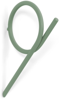 Spinder TUBA Small Wandhaken: Skandinavisches Design, Stahl, Grün