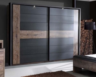 Schwebetürenschrank Schrank mit Passpartoutrahmen schlammeiche schwarzeiche schlammeiche 280 cm