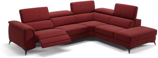 Sofanella Eckcouch LIVORNO Stoffsofa Wohnlandschaft Big Sofa in Rot