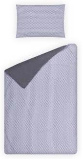 Kinder Bettwäsche 2-tlg ( 100x135cm / 40x60cm ) Bettdecken Set, Baumwolle - Babybettwäsche mit Motiv Punkte - Bettbezug