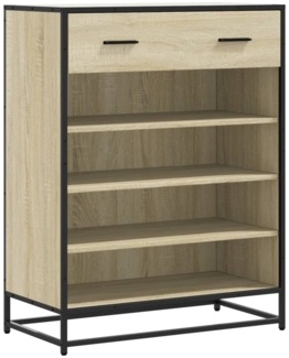 vidaXL Schuhschrank Sonoma Eiche 75x38x97,5 cm Holzwerkstoff Metall 3300876