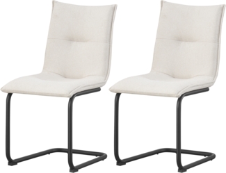 Stuhl (B/H/T): 46 x 89 x 59 cm in Creme