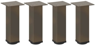 vidaXL Couchtischbeine 4 Stk. Naturstahl 30-32 cm Stahl 4012463