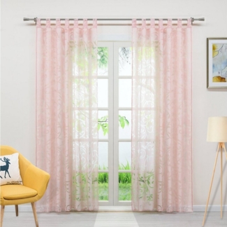 Joyswahl Gardine Jessica, Schlaufen (1 St), Voile Ausbrenner mit Ranken