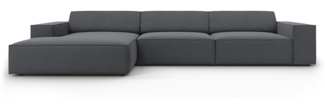 Micadoni 4-Sitzer Ecksofa Jodie Dark Grey