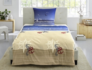 Irisette Bettwäsche Easy 8163, Seersucker, 2 teilig, pflegeleicht und bügelfrei