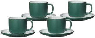 Ritzenhoff & Breker JASPER Kaffeetasse mit Untertasse 240 ml 4er Set grün