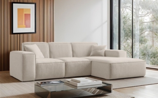Kaiser Möbel Ecksofa Eckcouch SIENA L-Form, Stoff Poso/Salvador/Maloy/Artico/Velo, Einzelsofa, Bequem, originelles Design, praktisch, viele Farben