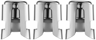 Auledio Flaschenverschluss 2/3 Stück Sektverschluss Edelstahl Sektflaschenverschluss Reusable, (3-tlg), Champagner Verschluss sektverschluss Flaschenverschluss Auslaufsicher